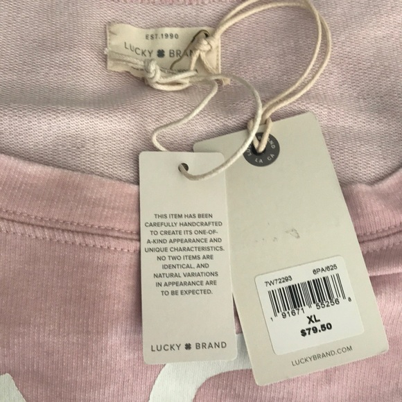 LAST 1 👚3X HP👚NWT Lucky Brand spliced sweatshirt - Picture 6 of 7